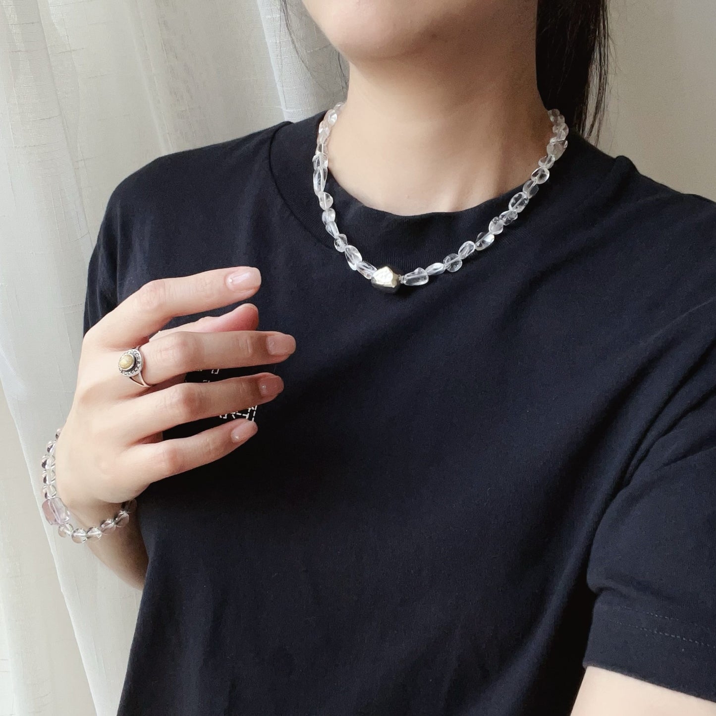 Custom Clear Quartz Necklace | Handcrafted With 925 Silver – Energy Cleanse & Chic Daily Style (Unisex)