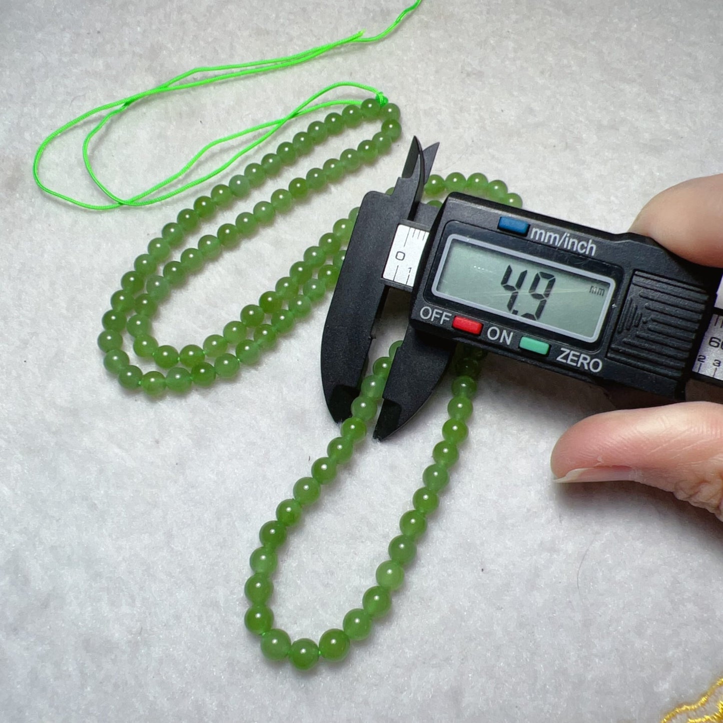 Premium 5Mm Green Nephrite Jade 108 Beads Strand – Ideal For Diy Jewelry Making And Craft Projects