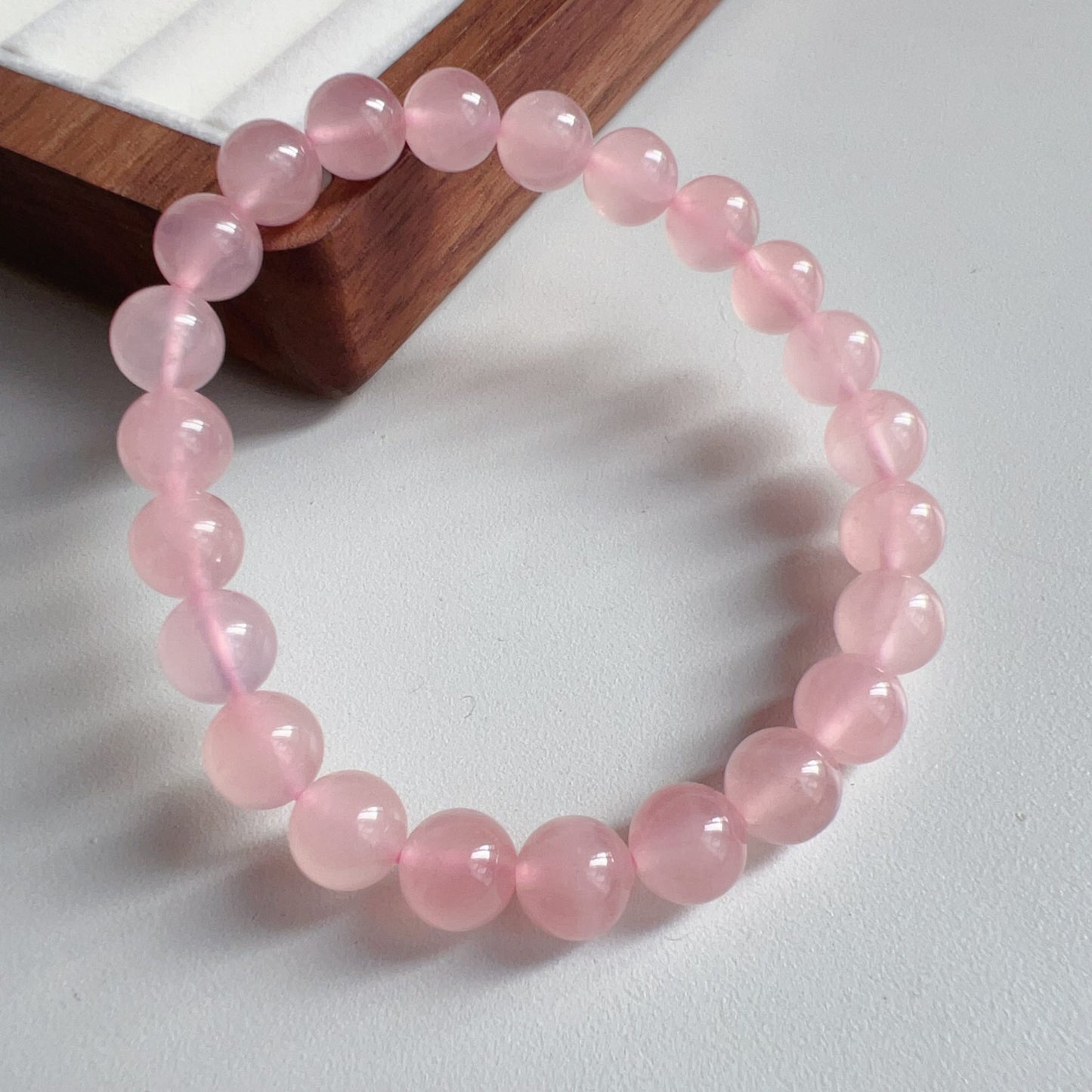 8Mm Natural Rose Quartz Bracelet | Heart Chakra Healing Stone For Love, Relationships, And Emotional Balance