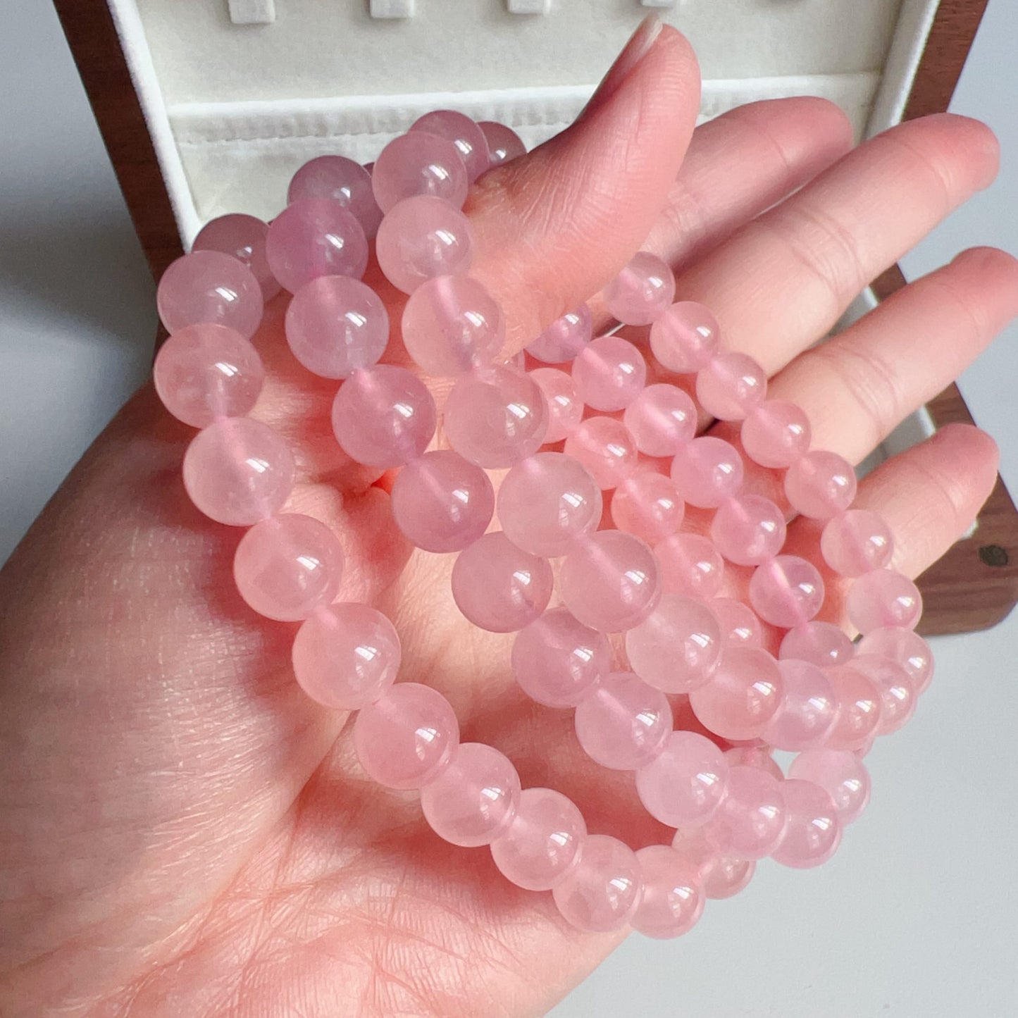 8Mm Natural Rose Quartz Bracelet | Heart Chakra Healing Stone For Love, Relationships, And Emotional Balance