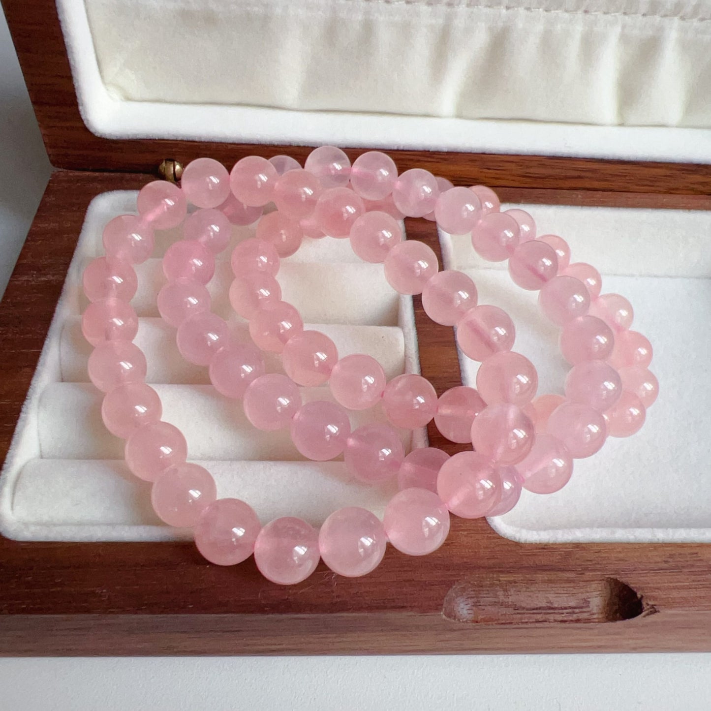8Mm Natural Rose Quartz Bracelet | Heart Chakra Healing Stone For Love, Relationships, And Emotional Balance