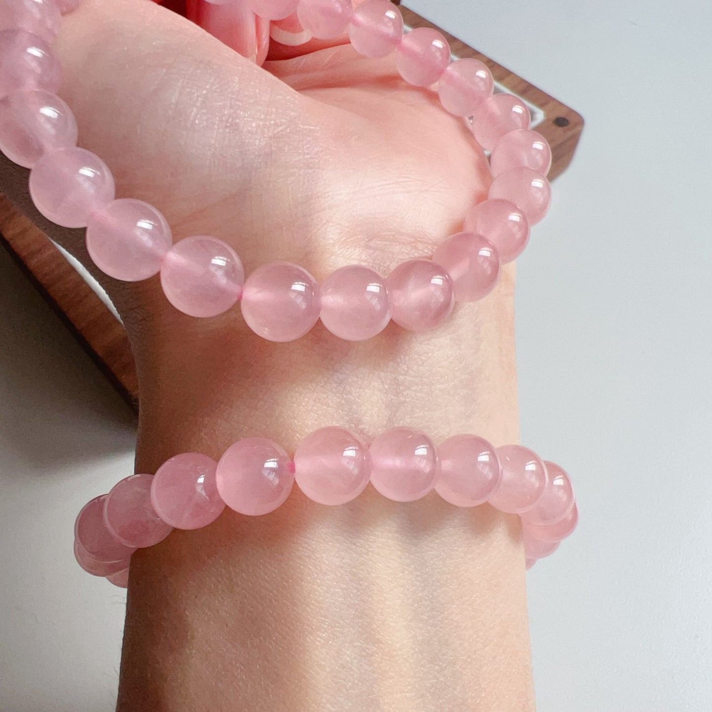 8Mm Natural Rose Quartz Bracelet | Heart Chakra Healing Stone For Love, Relationships, And Emotional Balance