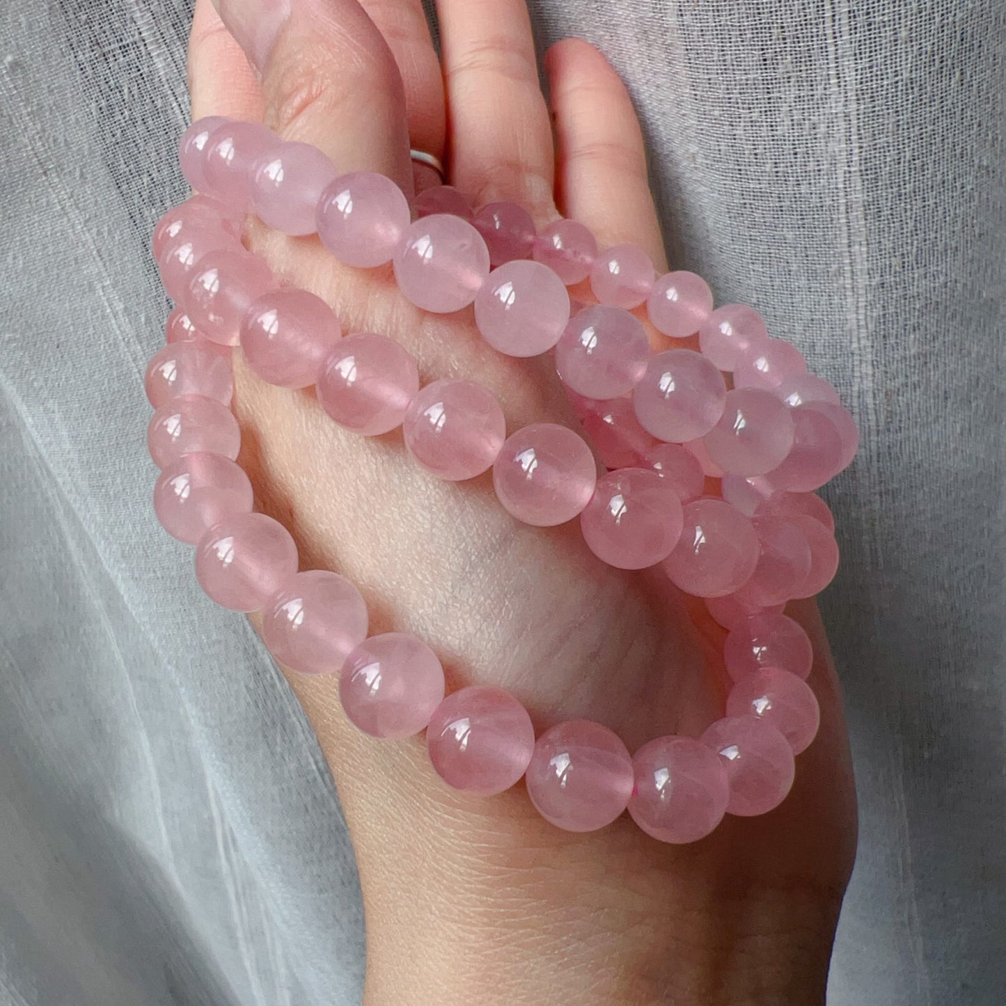 8Mm Natural Rose Quartz Bracelet | Heart Chakra Healing Stone For Love, Relationships, And Emotional Balance