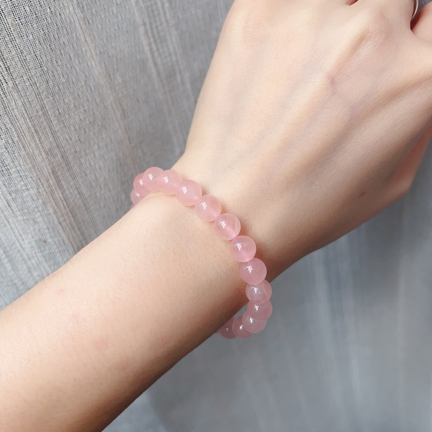 8Mm Natural Rose Quartz Bracelet | Heart Chakra Healing Stone For Love, Relationships, And Emotional Balance