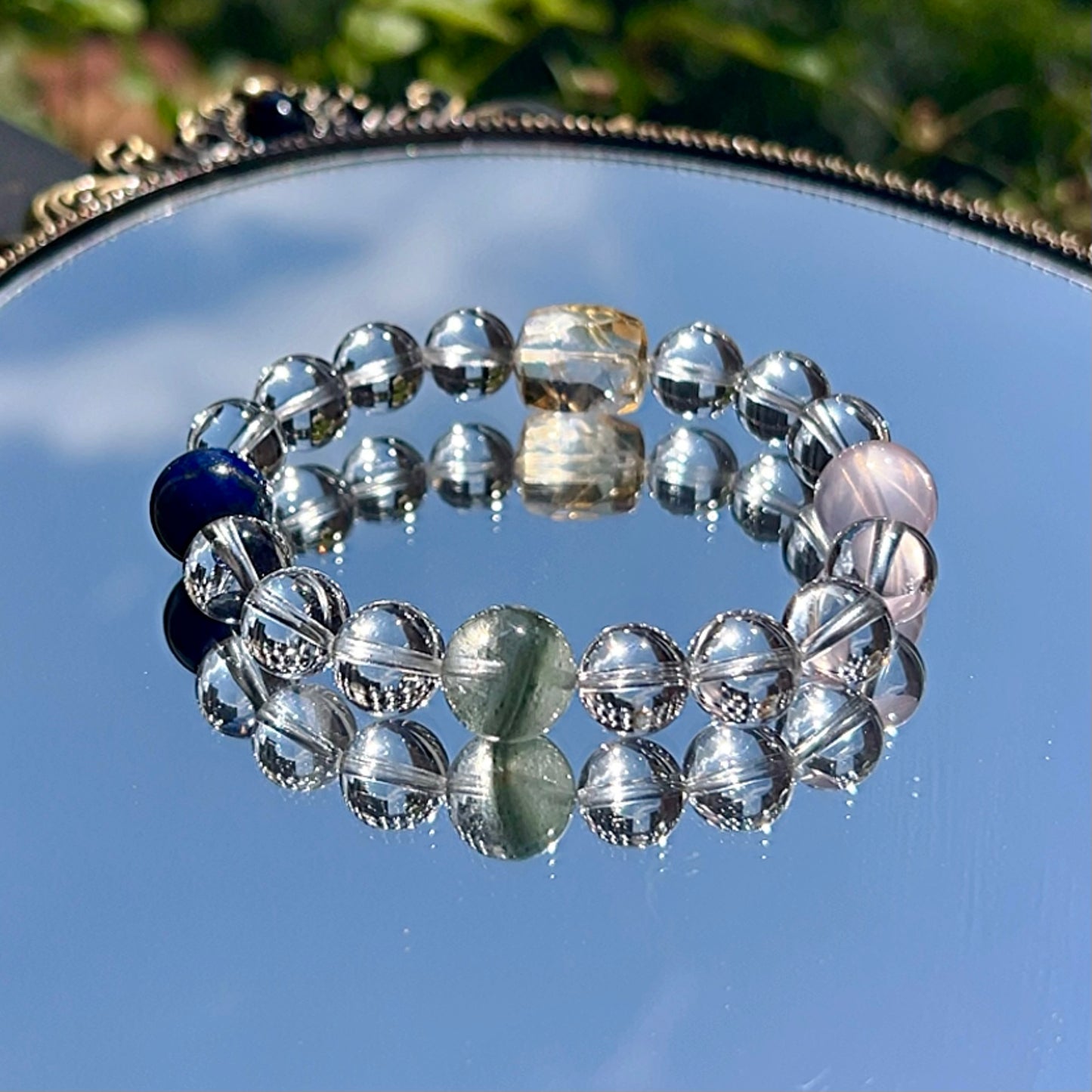 Luminessence Mirror | Five Elements Crystal Healing Bracelet For Inner Clarity & Energy Balance