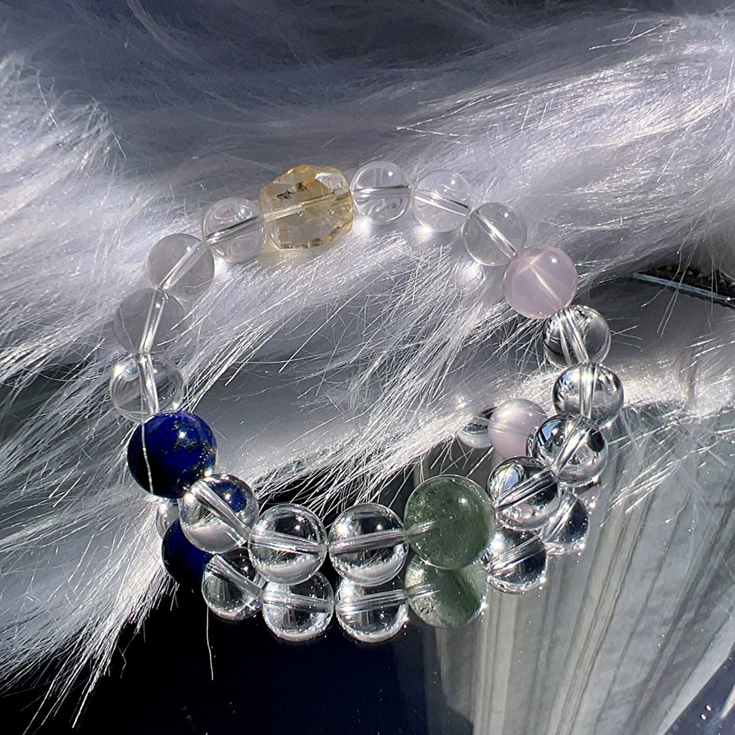 Luminessence Mirror | Five Elements Crystal Healing Bracelet For Inner Clarity & Energy Balance