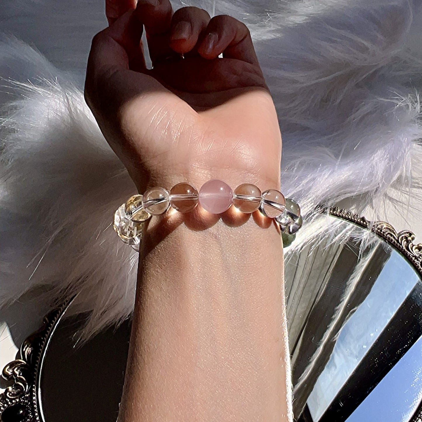 Luminessence Mirror | Five Elements Crystal Healing Bracelet For Inner Clarity & Energy Balance