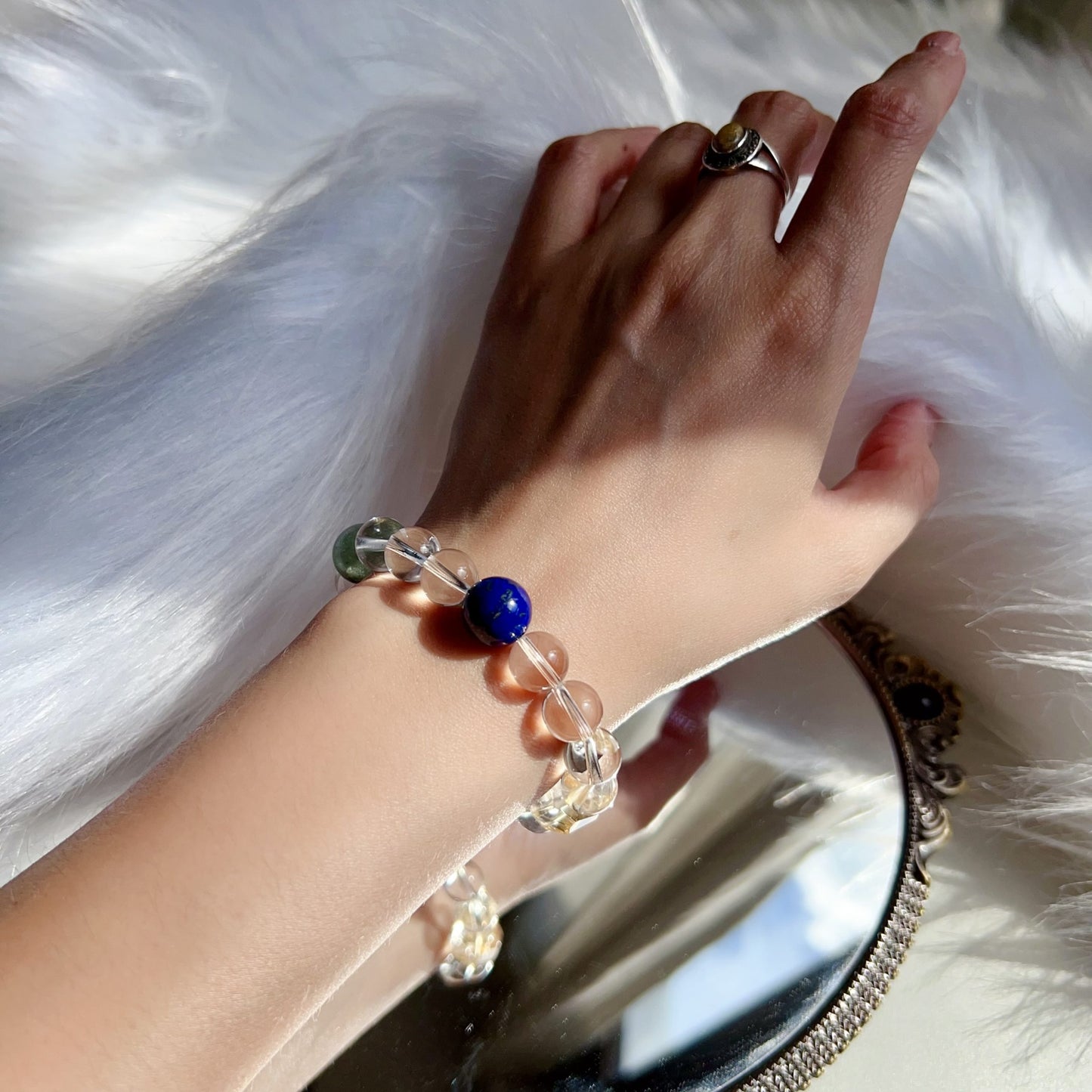 Luminessence Mirror | Five Elements Crystal Healing Bracelet For Inner Clarity & Energy Balance
