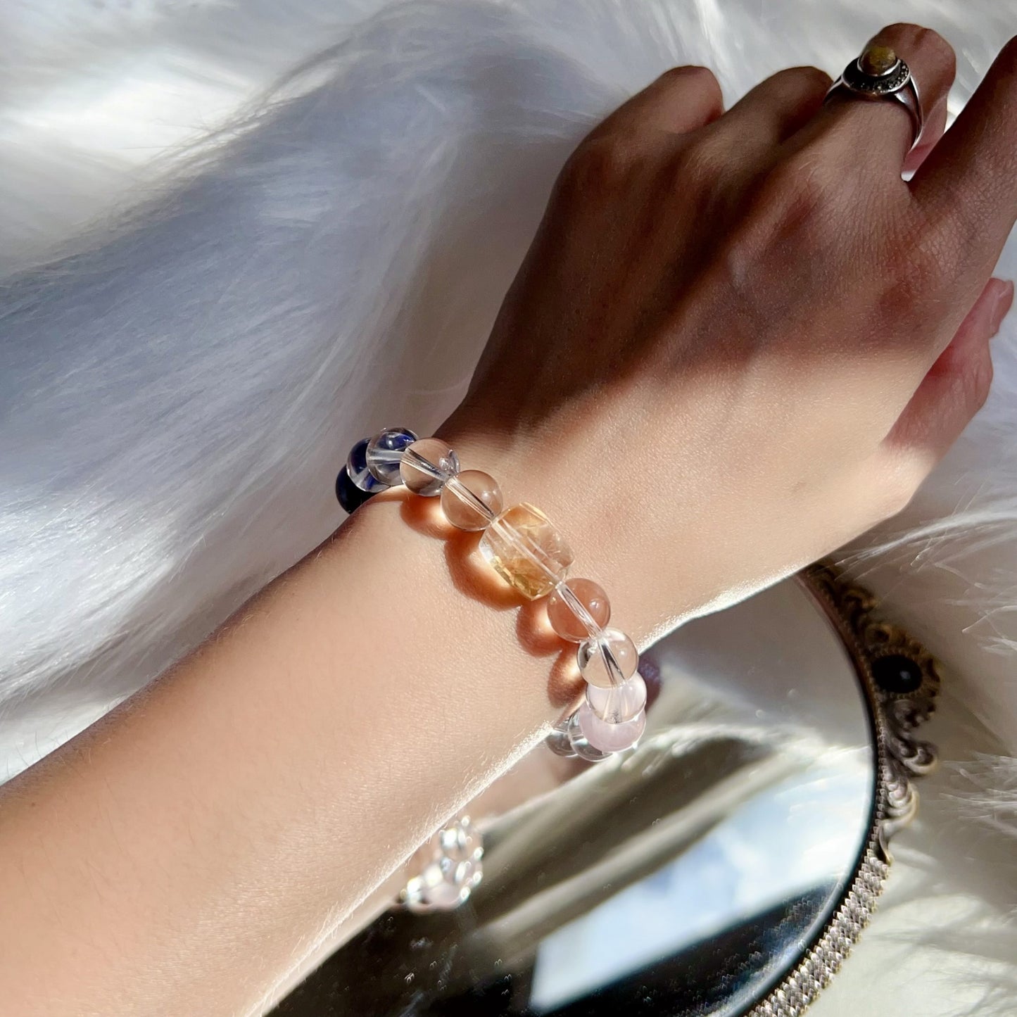 Luminessence Mirror | Five Elements Crystal Healing Bracelet For Inner Clarity & Energy Balance