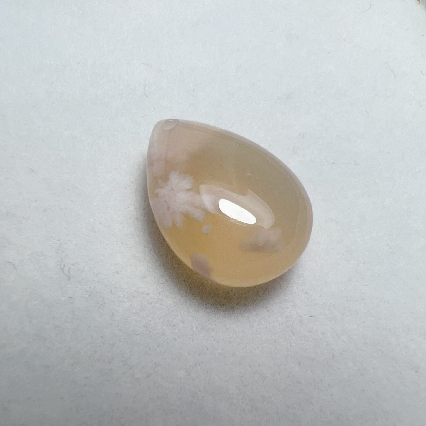 1 Pcs Beautiful Cherry Blossom Agate Water-Drop Charm Pendants | Sakura Agate Jewelry Findings For Diy Projects