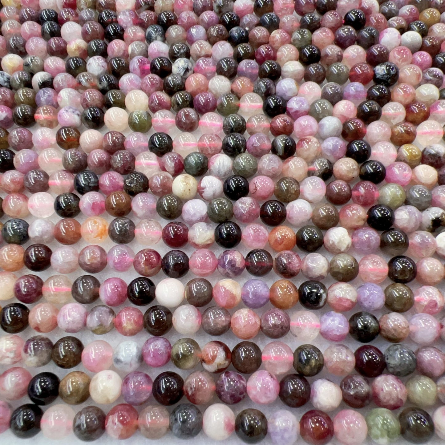 6Mm Natural Assorted Tourmaline Round Bead Strands | Ideal For Diy Jewelry Projects – Create Stunning Bracelets, Necklaces, And Crafts