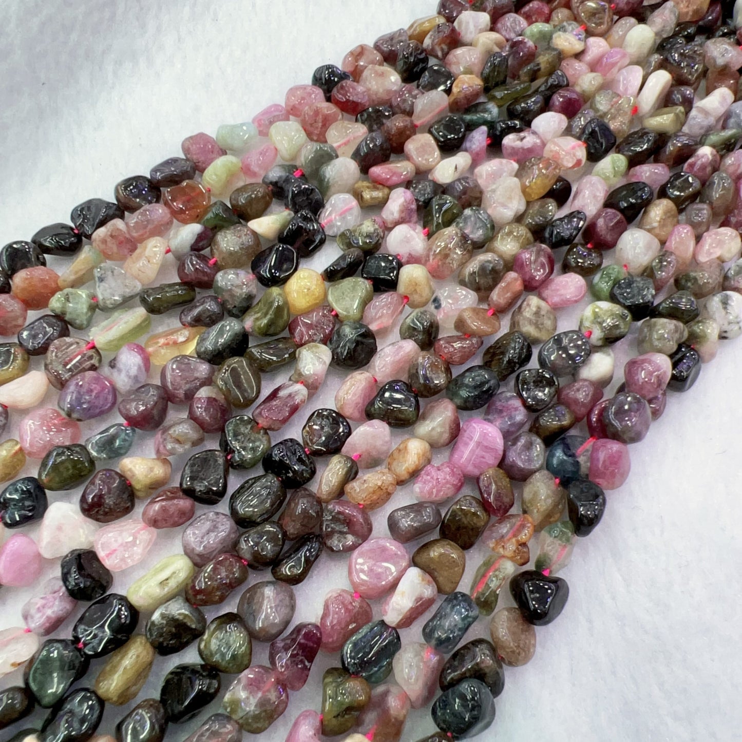 Irregular Shape Assorted Tourmaline Bead Strands | Diy Jewelry Project – Perfect For Bracelets, Necklaces And Crafts
