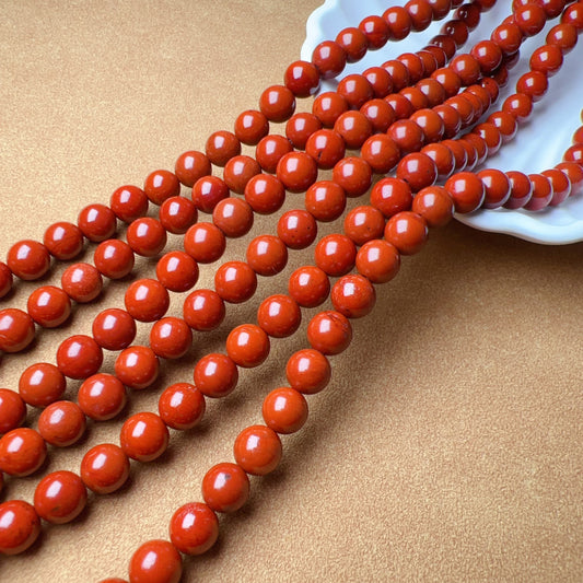 Natural 8Mm Red Jasper Stone Round Bead Strands Diy Crafts Jewelry Making Project