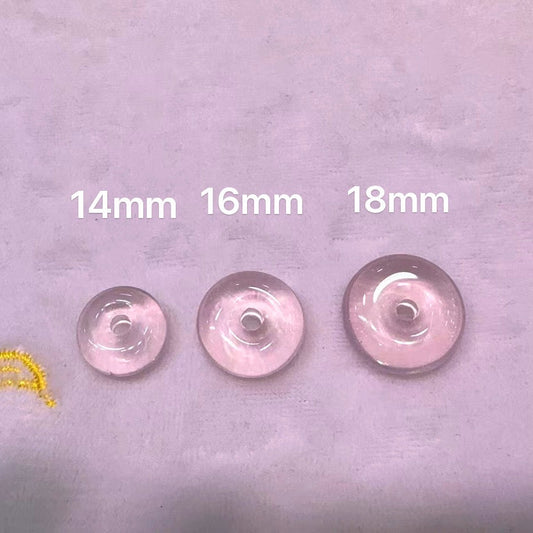 High-Quality Rose Quartz Amulet Charms For Diy Jewelry Project 14Mm 16Mm 18Mm