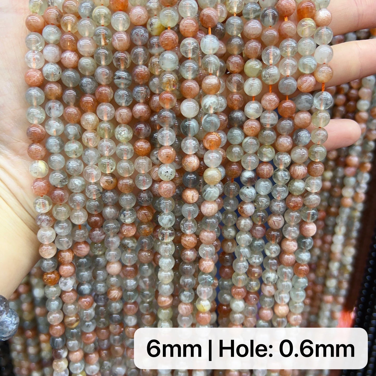 6Mm – 8Mm Natural Arusha Round Bead Strands For Diy Jewelry Project