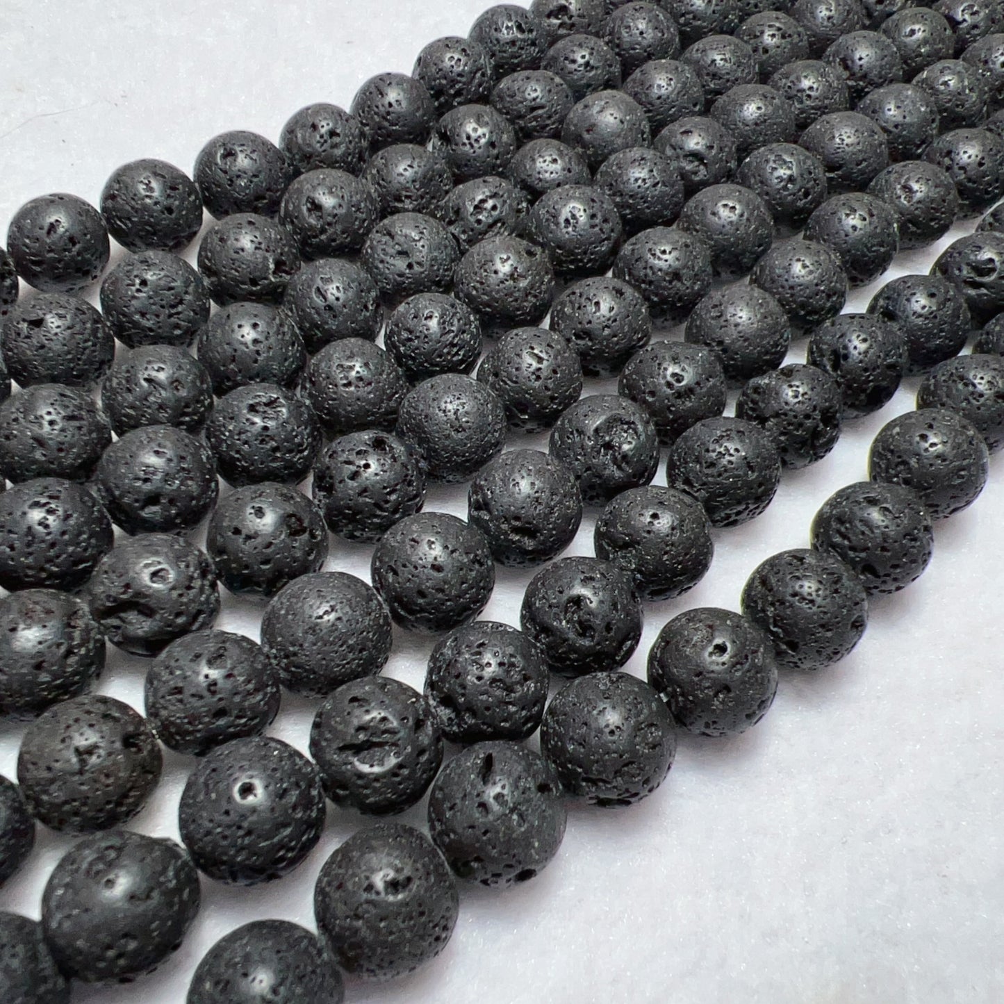 6Mm 8Mm 10Mm Natural Lava Rock Stone Volcanic Rock Round Bead Strands For Diy Jewelry Projects