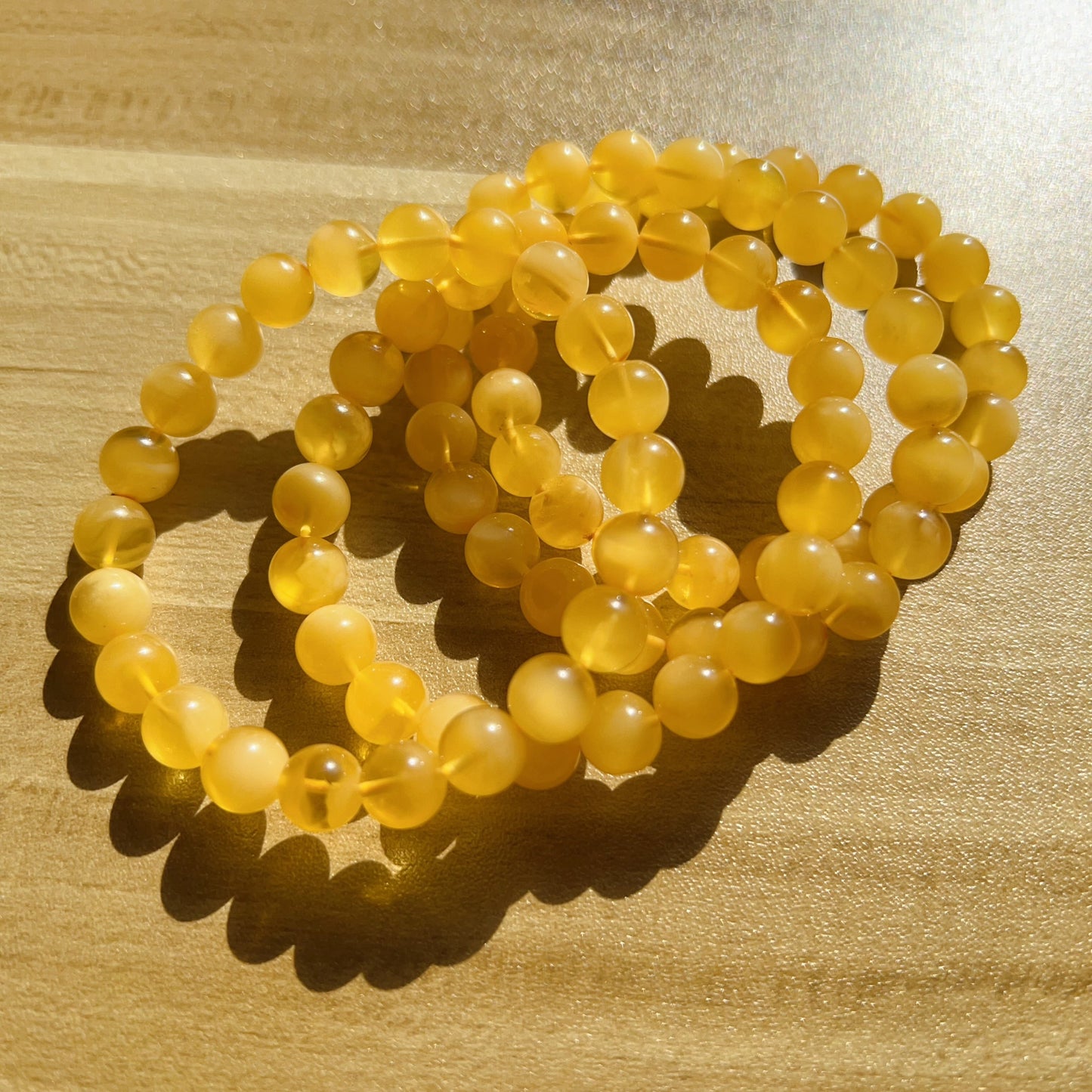 8.6Mm Beautiful Genuine Amber Bracelet | Lucky Stone Of Aries Gemini Leo Virgo | One Of A Kind Jewelry