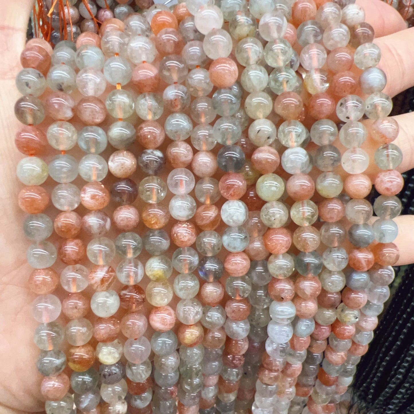 6Mm – 8Mm Natural Arusha Round Bead Strands For Diy Jewelry Project