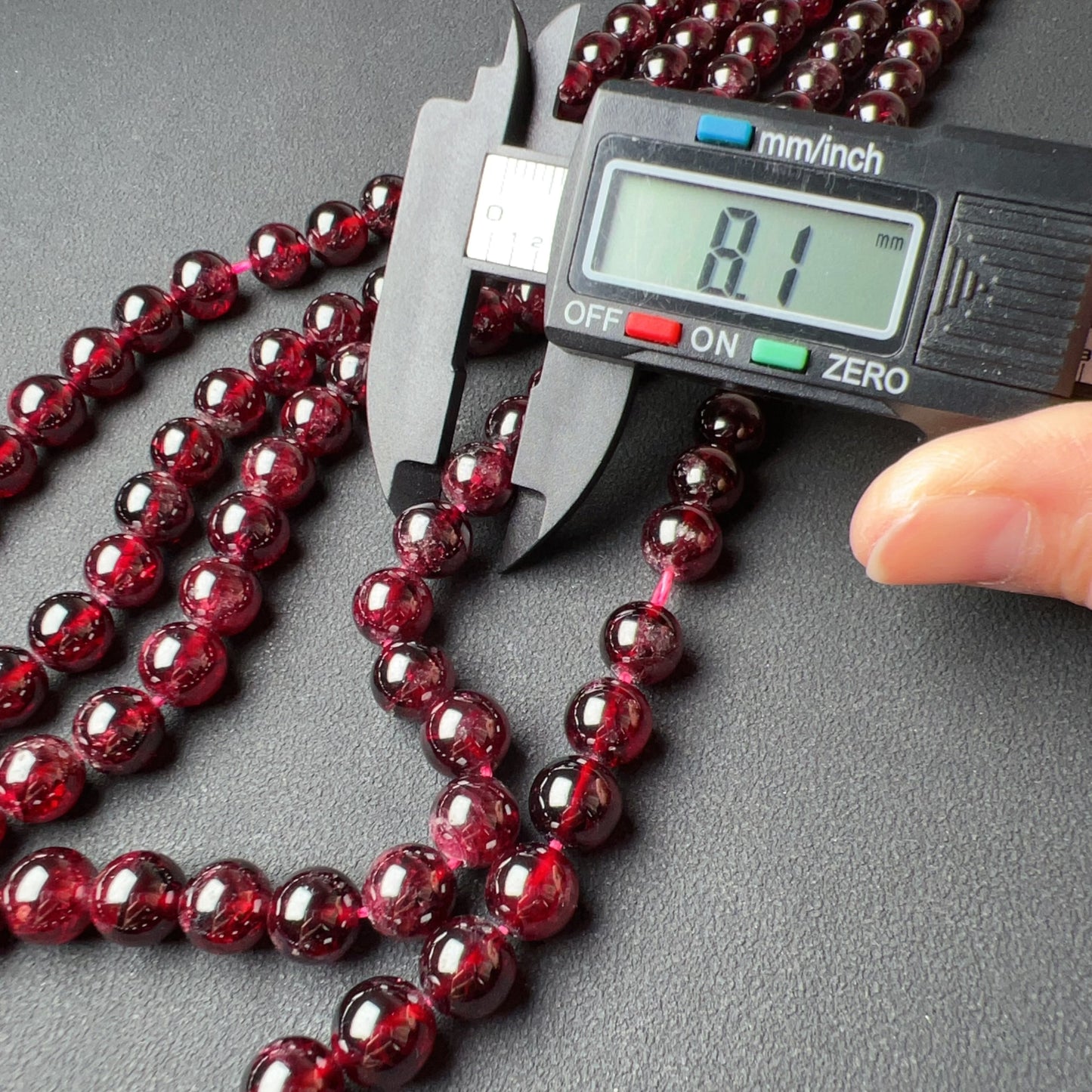 8 – 8.5Mm Natural Almandine Red Garnet Round Bead Strands For Diy Jewelry Project