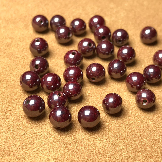 6Mm Genuine Cinnabar Round Beads For Diy Jewelry Making Projects