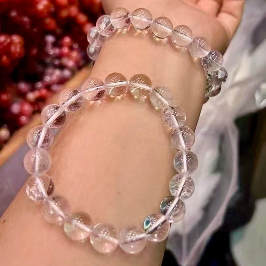 Clear Quartz Bracelet 10Mm+ Handmade Natural Crystal Healing Stone – Master Healer Energy