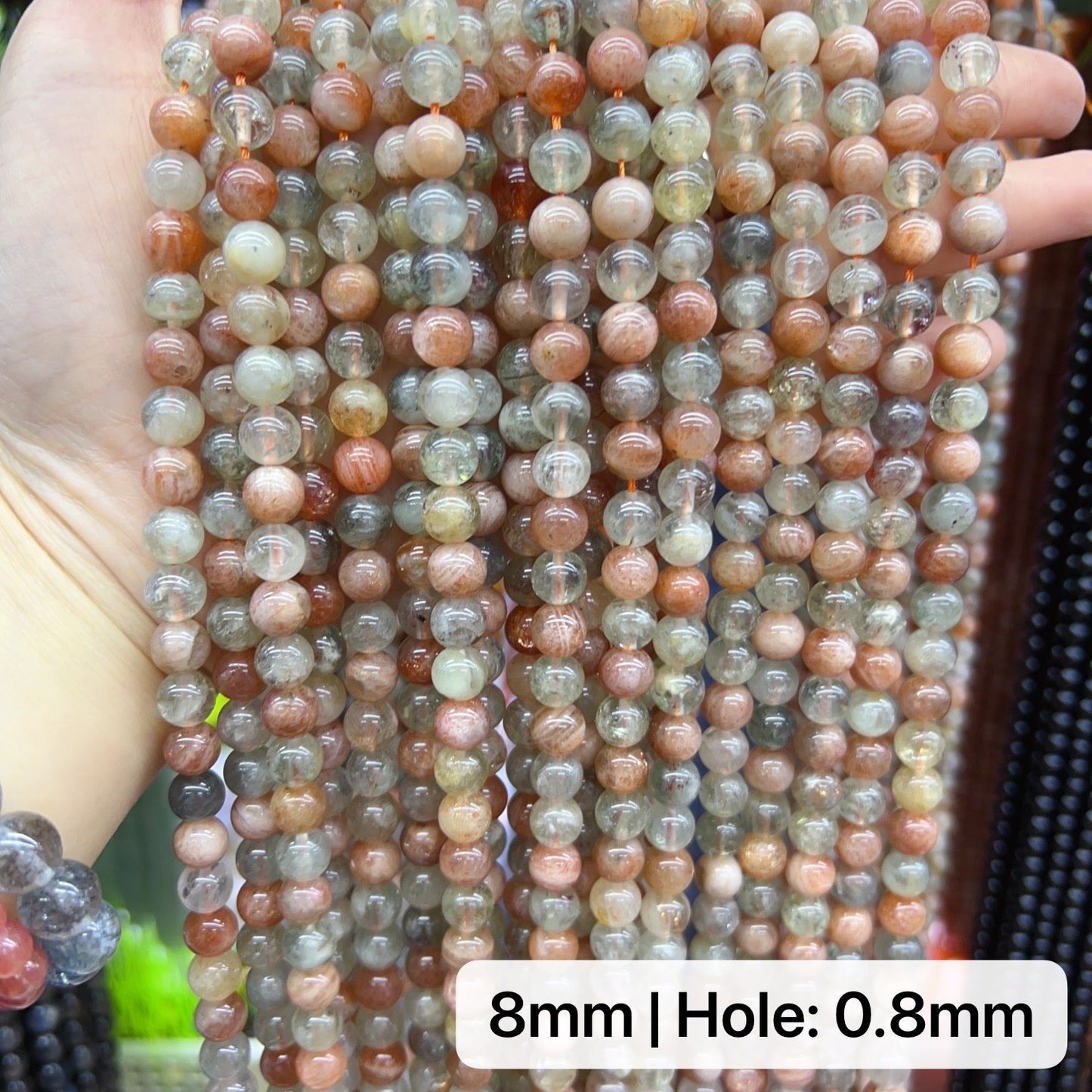 6Mm – 8Mm Natural Arusha Round Bead Strands For Diy Jewelry Project