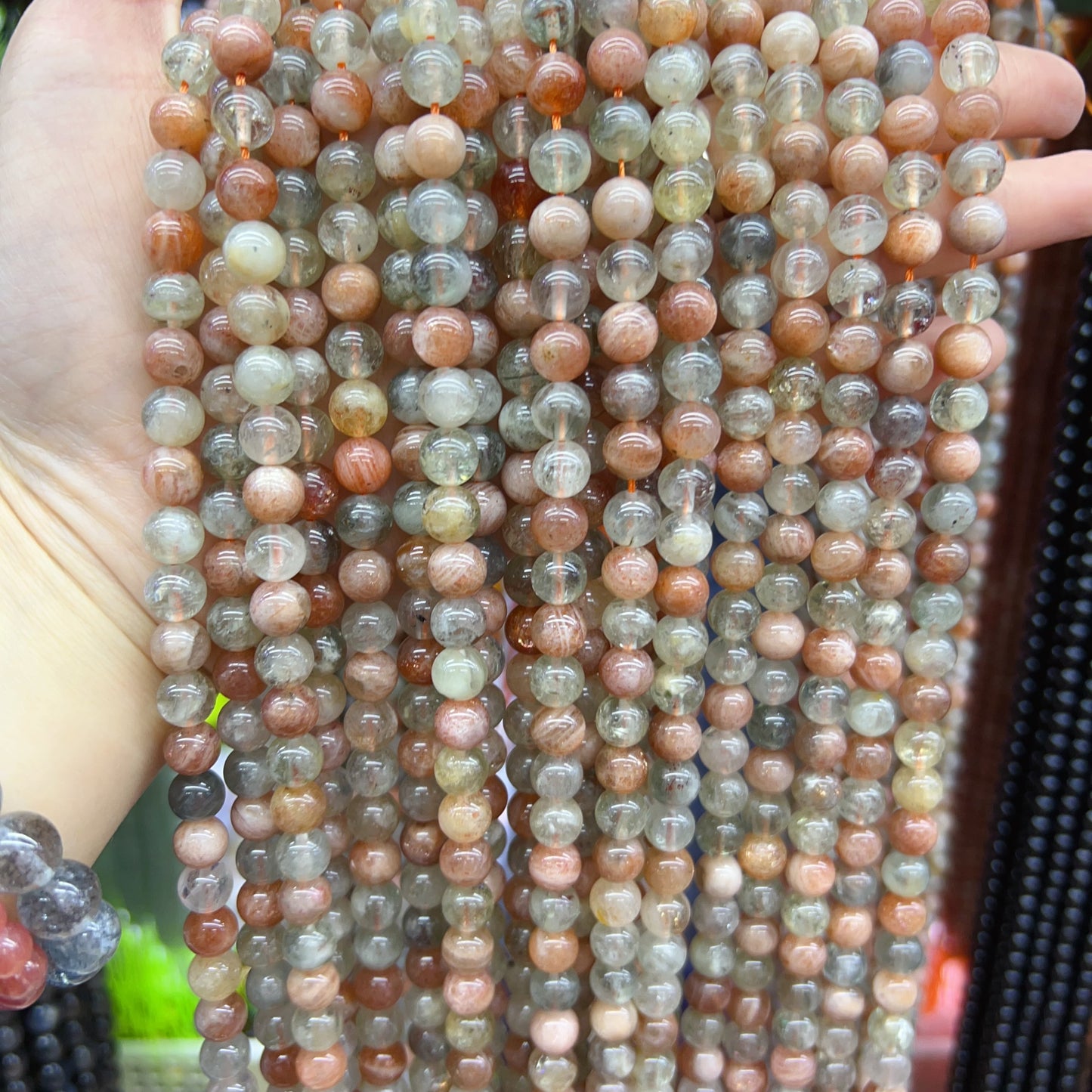 6Mm – 8Mm Natural Arusha Round Bead Strands For Diy Jewelry Project