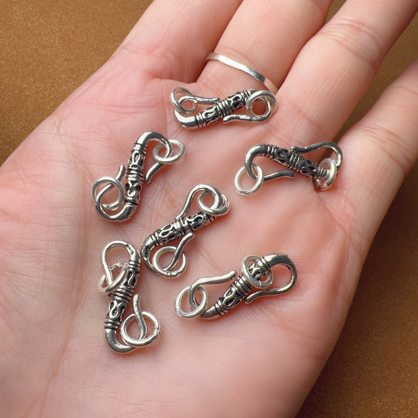 925 Sterling Silver Vintage Style S-Clasp For Handmade Diy Jewelry Making Projects