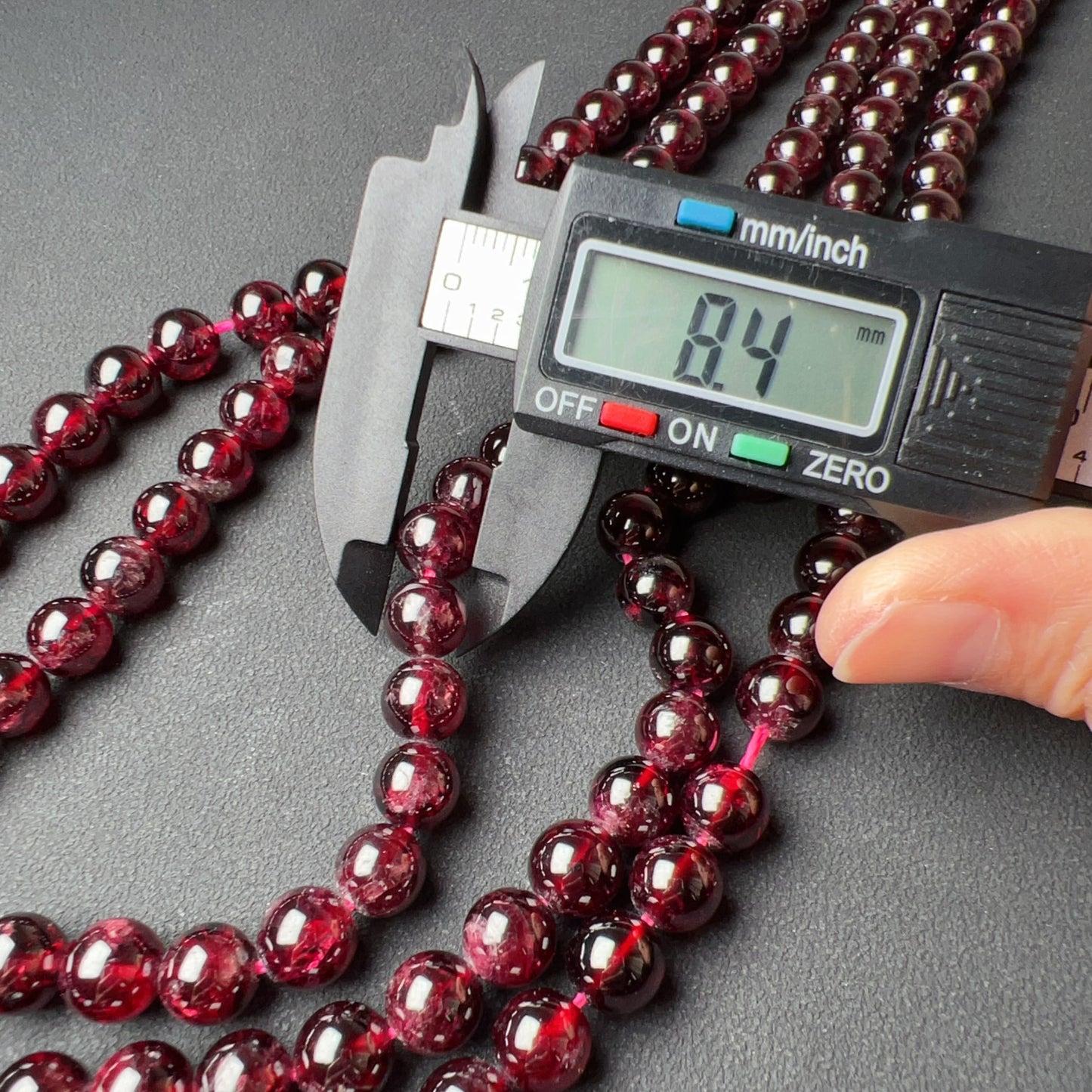 8 – 8.5Mm Natural Almandine Red Garnet Round Bead Strands For Diy Jewelry Project