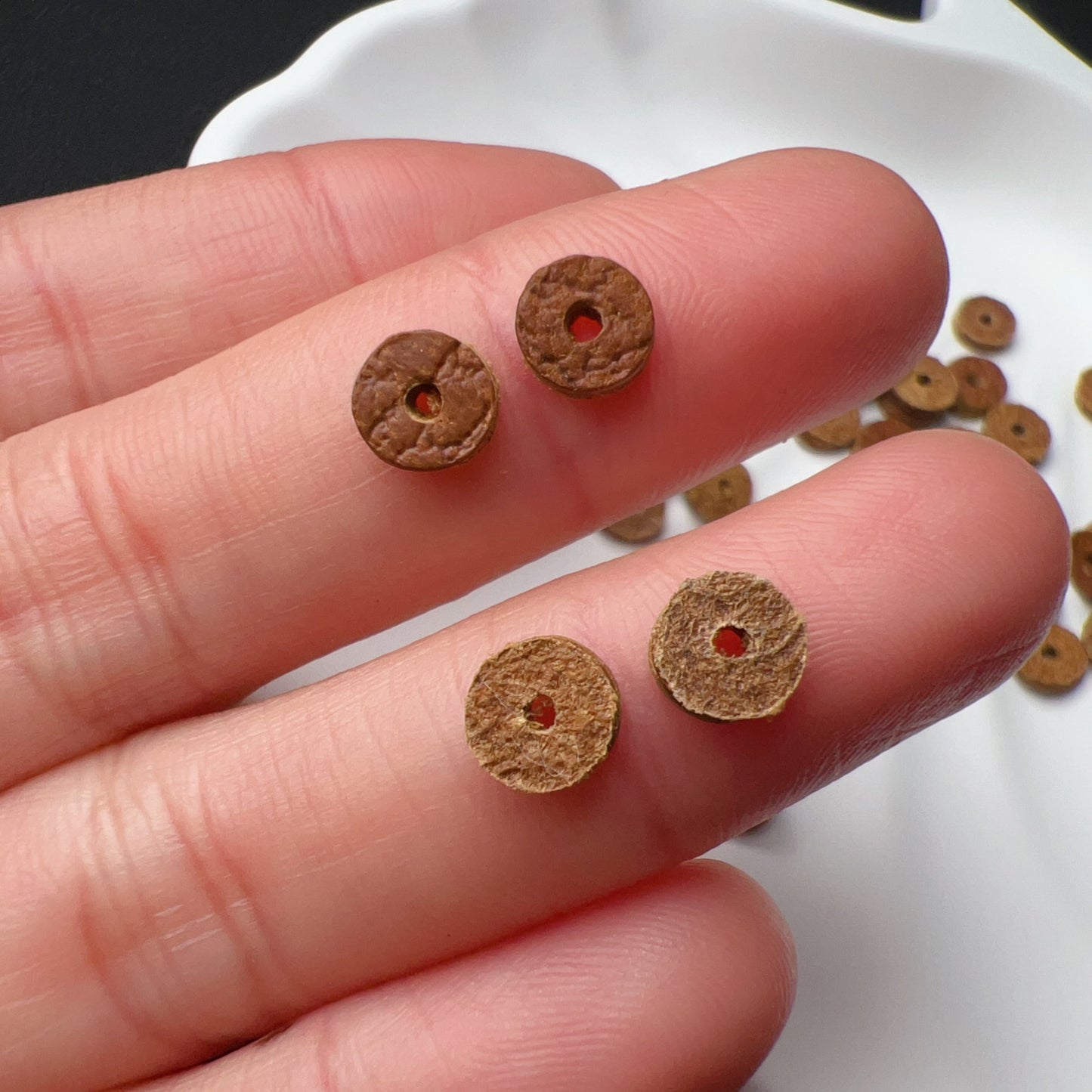 6Mm Genuine Full Grain Leather Spacers For Diy Jewelry Project