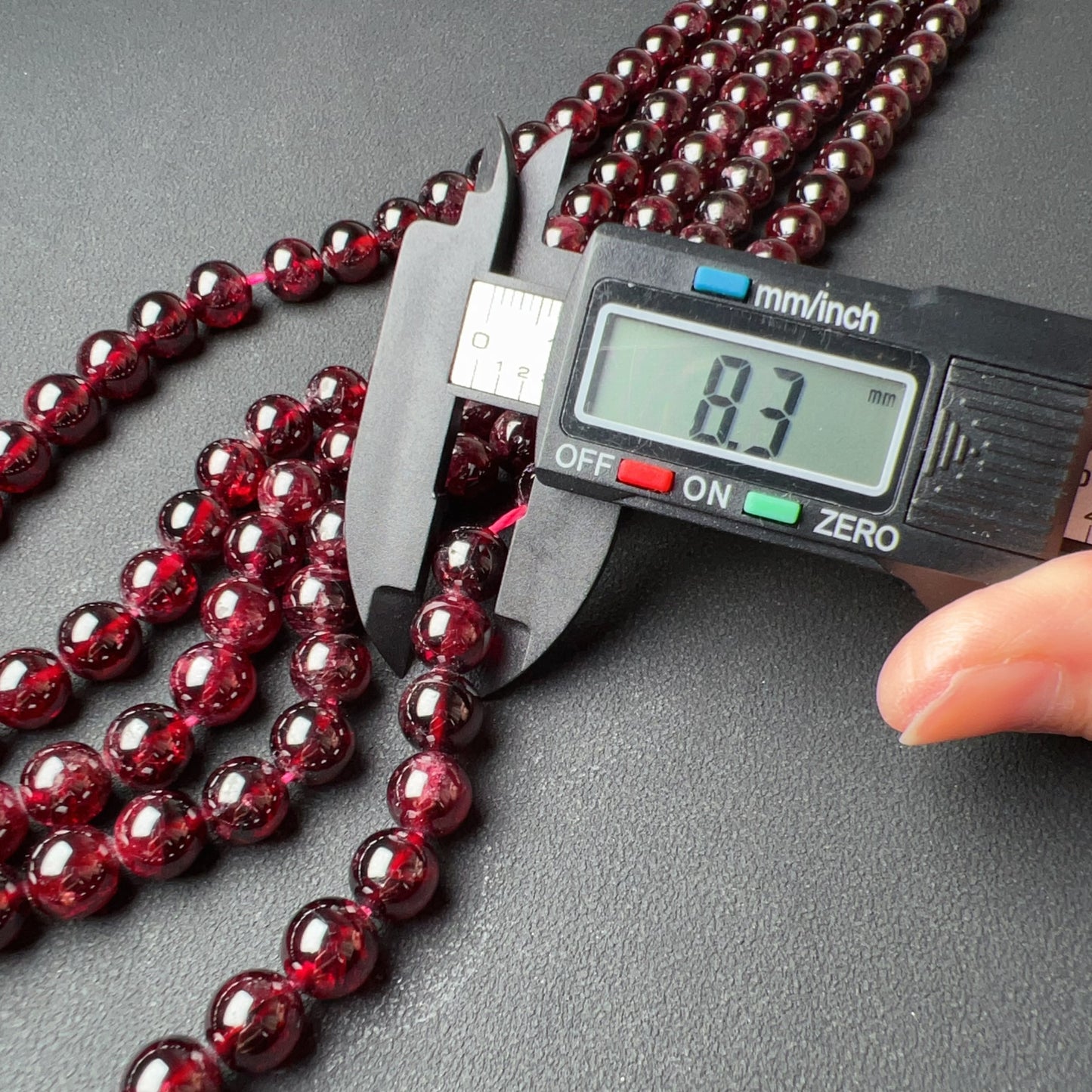 8 – 8.5Mm Natural Almandine Red Garnet Round Bead Strands For Diy Jewelry Project
