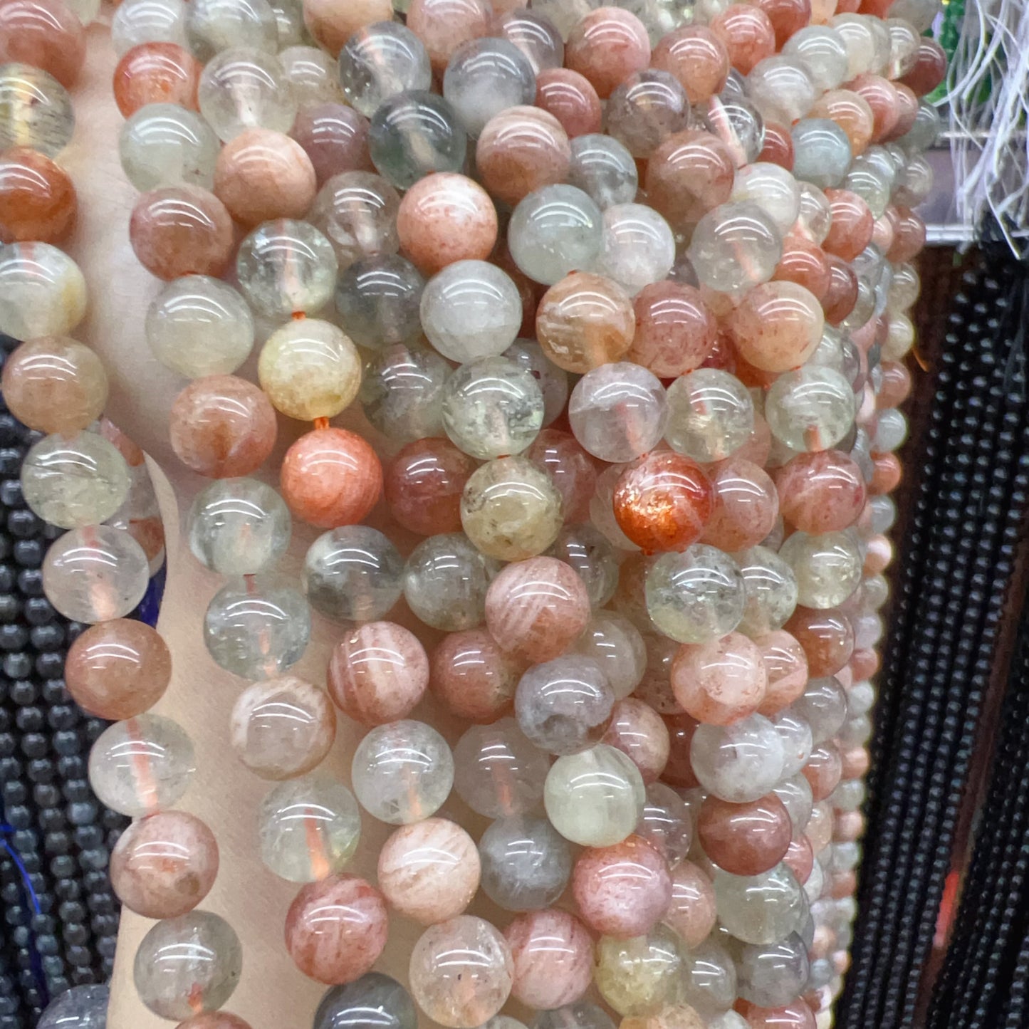 6Mm – 8Mm Natural Arusha Round Bead Strands For Diy Jewelry Project