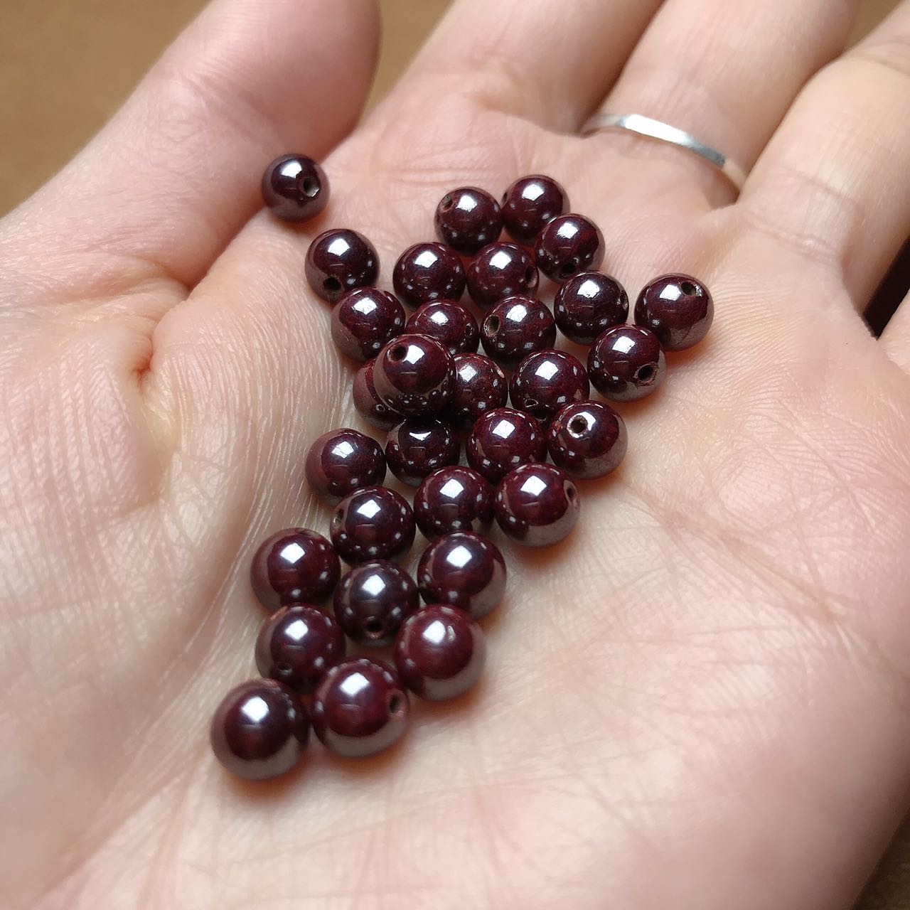6Mm Genuine Cinnabar Round Beads For Diy Jewelry Making Projects