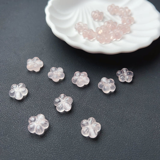 Beautiful Jewelry Accessory – High-Quality Rose Quartz Sakura Flower Bead Charms For Diy Jewelry Project