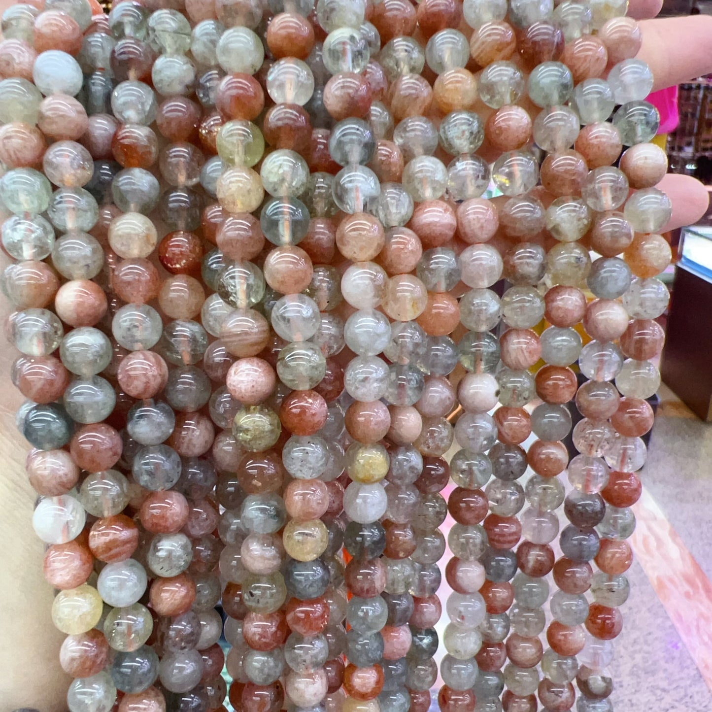 6Mm – 8Mm Natural Arusha Round Bead Strands For Diy Jewelry Project