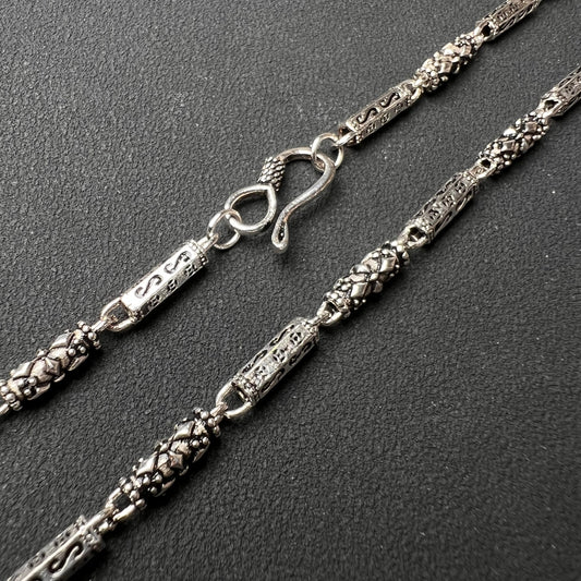Men Women Fashion Jewelry – 925 Sterling Silver Vintage Necklace 17.1G