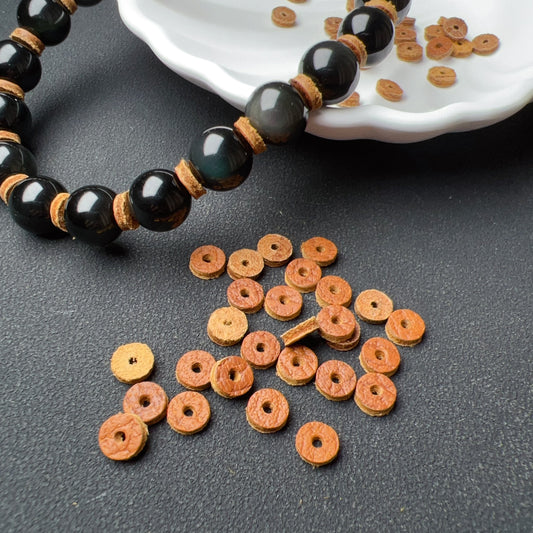 6Mm Genuine Full Grain Leather Spacers For Diy Jewelry Project