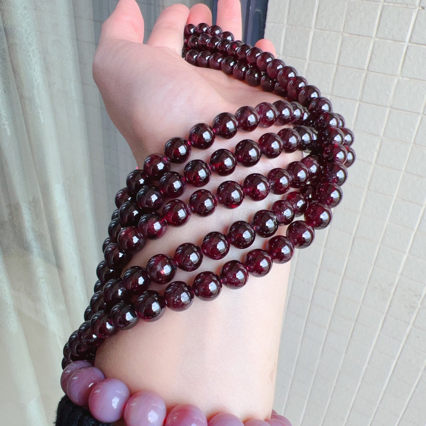 8 – 8.5Mm Natural Almandine Red Garnet Round Bead Strands For Diy Jewelry Project