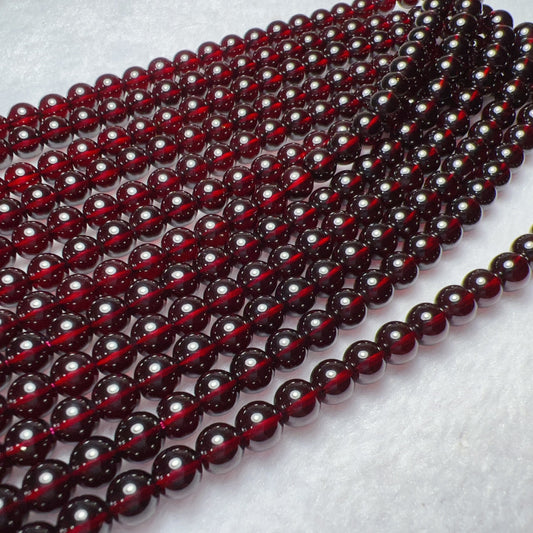 Best Quality 6Mm Natural Almandine Red Garnet Bead Strands For Diy Jewelry Projects