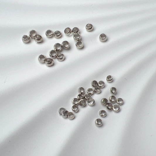 Stainless Steel Positioning Beads | Crimp Beads, Spacer, And Stopper For Diy Jewelry Making Tools
