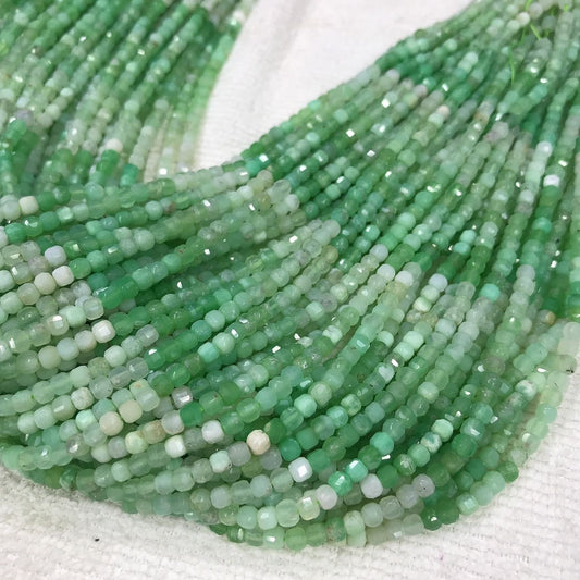 3.5Mm Assorted Faceted Australian Jade Chrysoprase Bead Strands Diy Jewelry Project