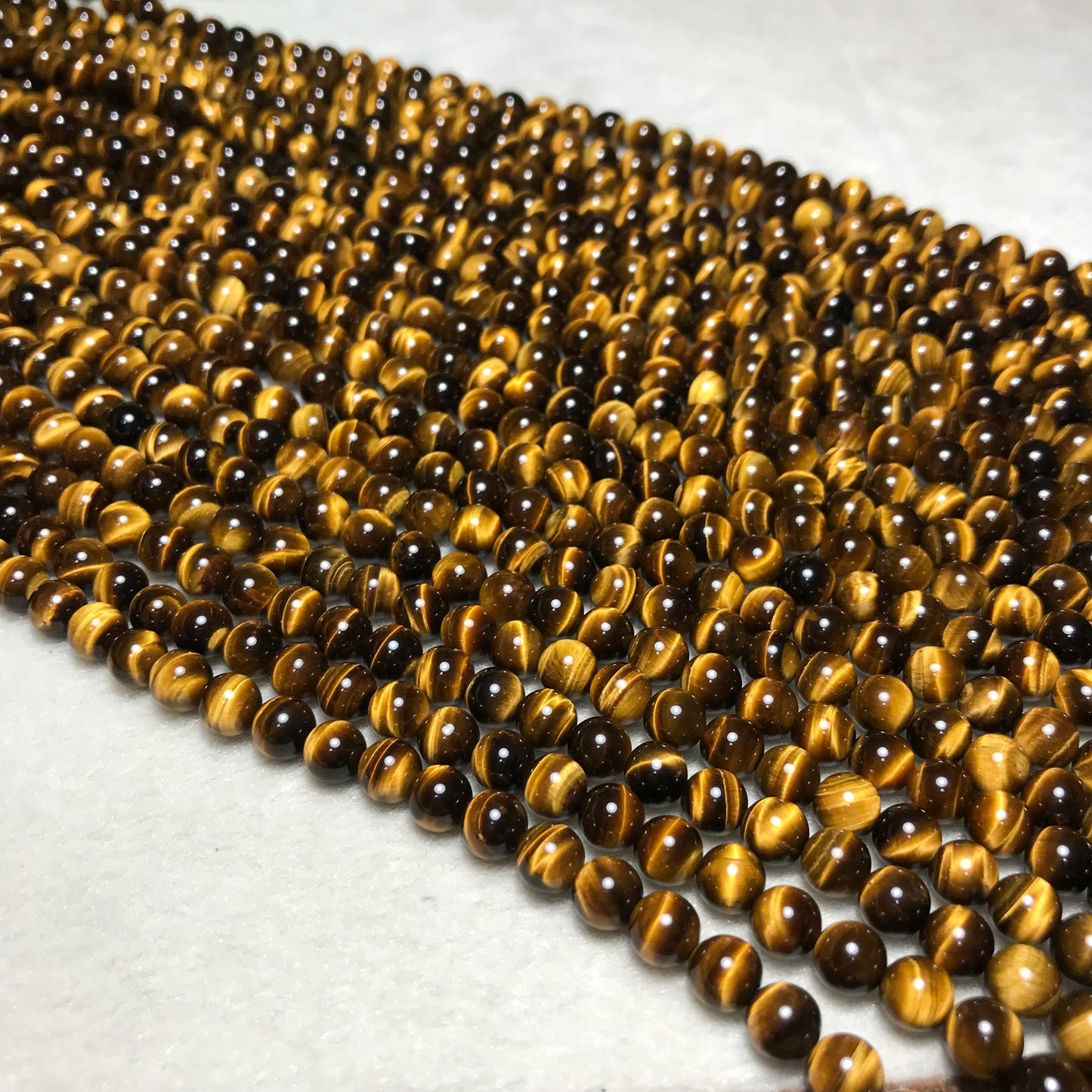 Top Grade Brown Tiger Eye Bead Strands (6-14Mm) – Premium Round Beads For Diy Jewelry Making