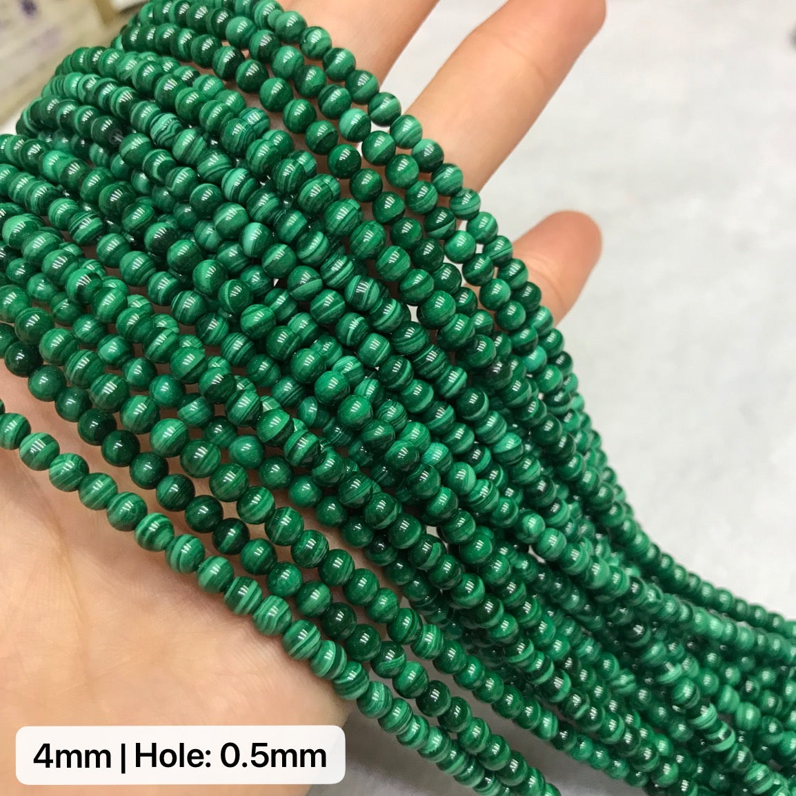 4-10Mm Top Quality Natural Malachite Bead Strands Diy Jewelry Supply