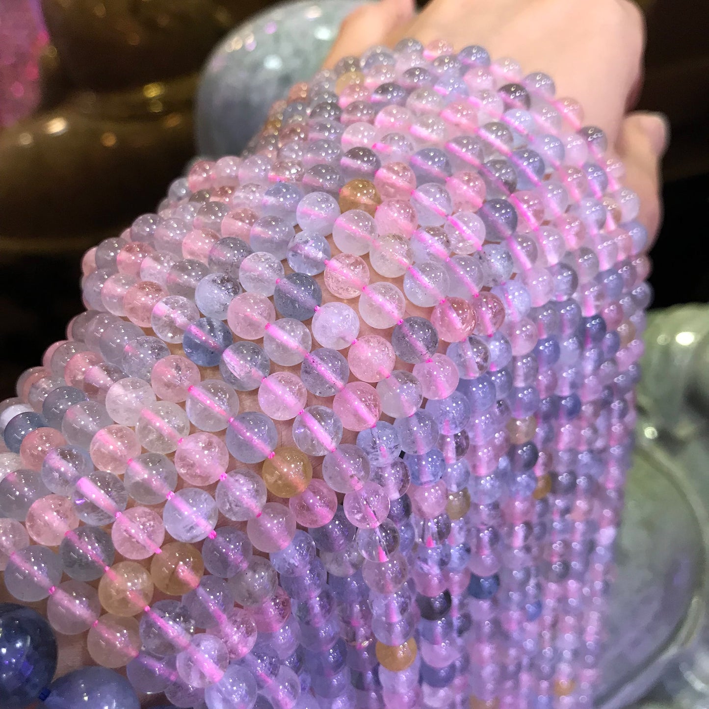 6Mm Natural Morganite High Clarity Round Bead Strands Diy Jewelry Findings