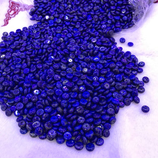 4X8Mm Natural Lapis Lazuli Disc Spacers For Diy Jewelry Project