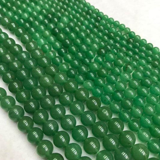 Natural High-Quality Green Aventurine Round Bead Strands For Jewelry Making