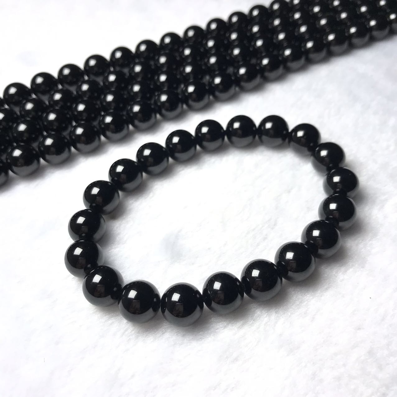 Premium Natural Black Tourmaline Round Bead Strands (6Mm – 10Mm) For Diy Jewelry Making