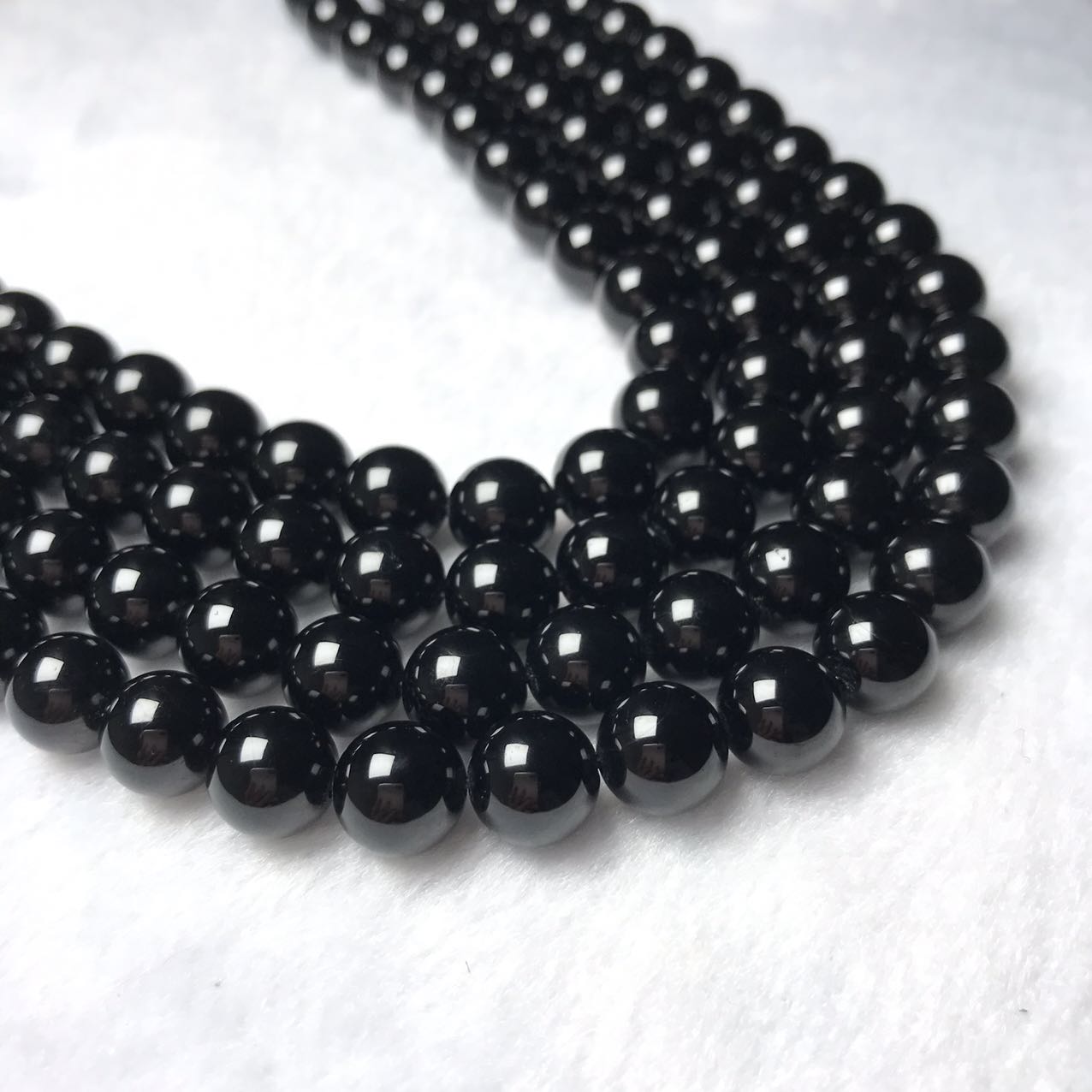 Premium Natural Black Tourmaline Round Bead Strands (6Mm – 10Mm) For Diy Jewelry Making