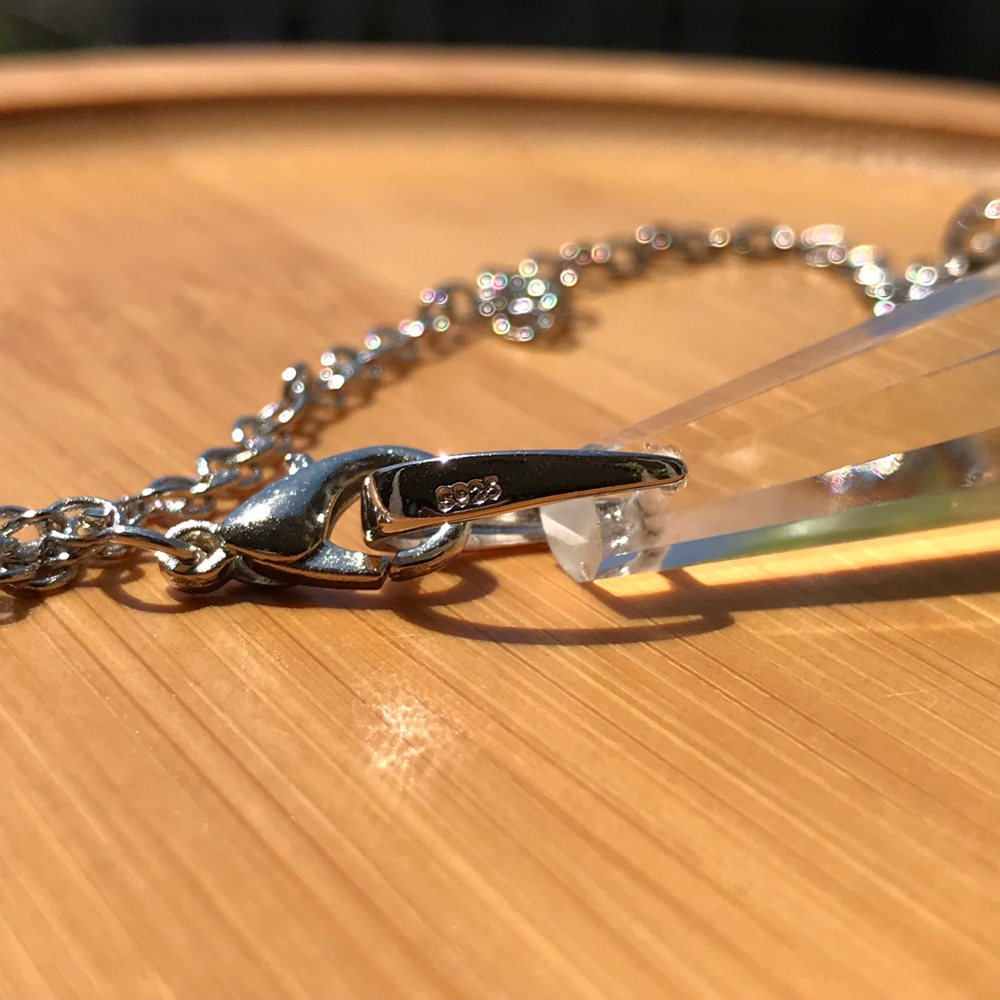 Handmade Faceted Clear Quartz Pendulum Necklace | Crown Chakra Healing Crystal | Spiritual Dowsing Pendant For Enlightenment And Clarity
