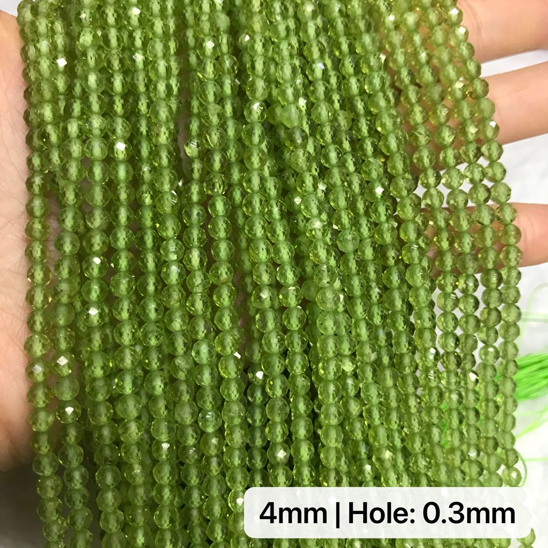 3Mm Natural High Quality Peridot Faceted Bead Strands Diy Jewelry Project